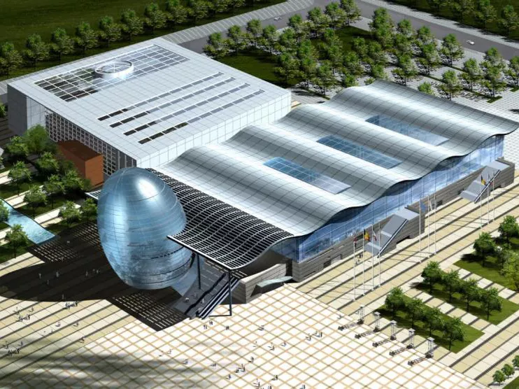 Aula Pameran Baja Pracetak Bentang Panjang