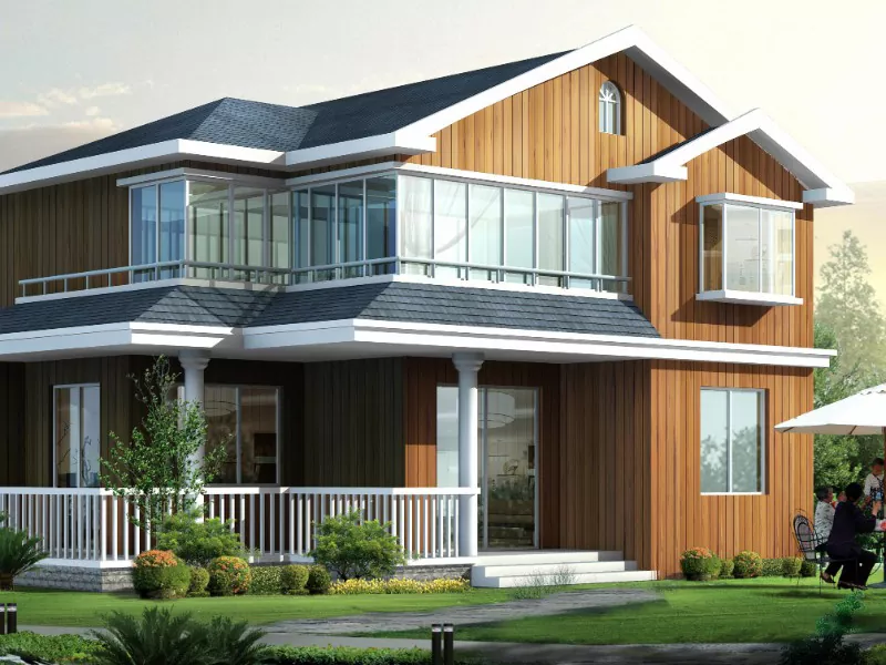 Villa Baja Prefab Pengukur Cahaya Prefabrikasi yang Mewah dan Modern