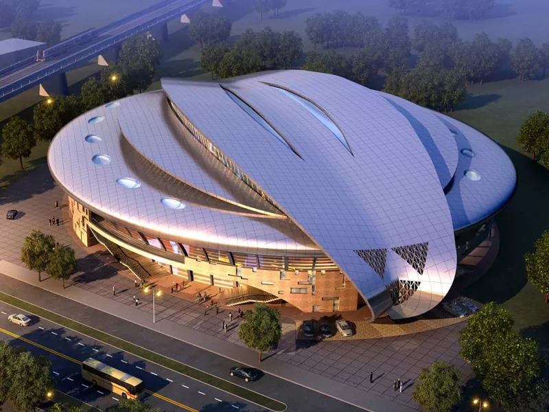 Konstruksi Stadion Prefab dengan Struktur Baja