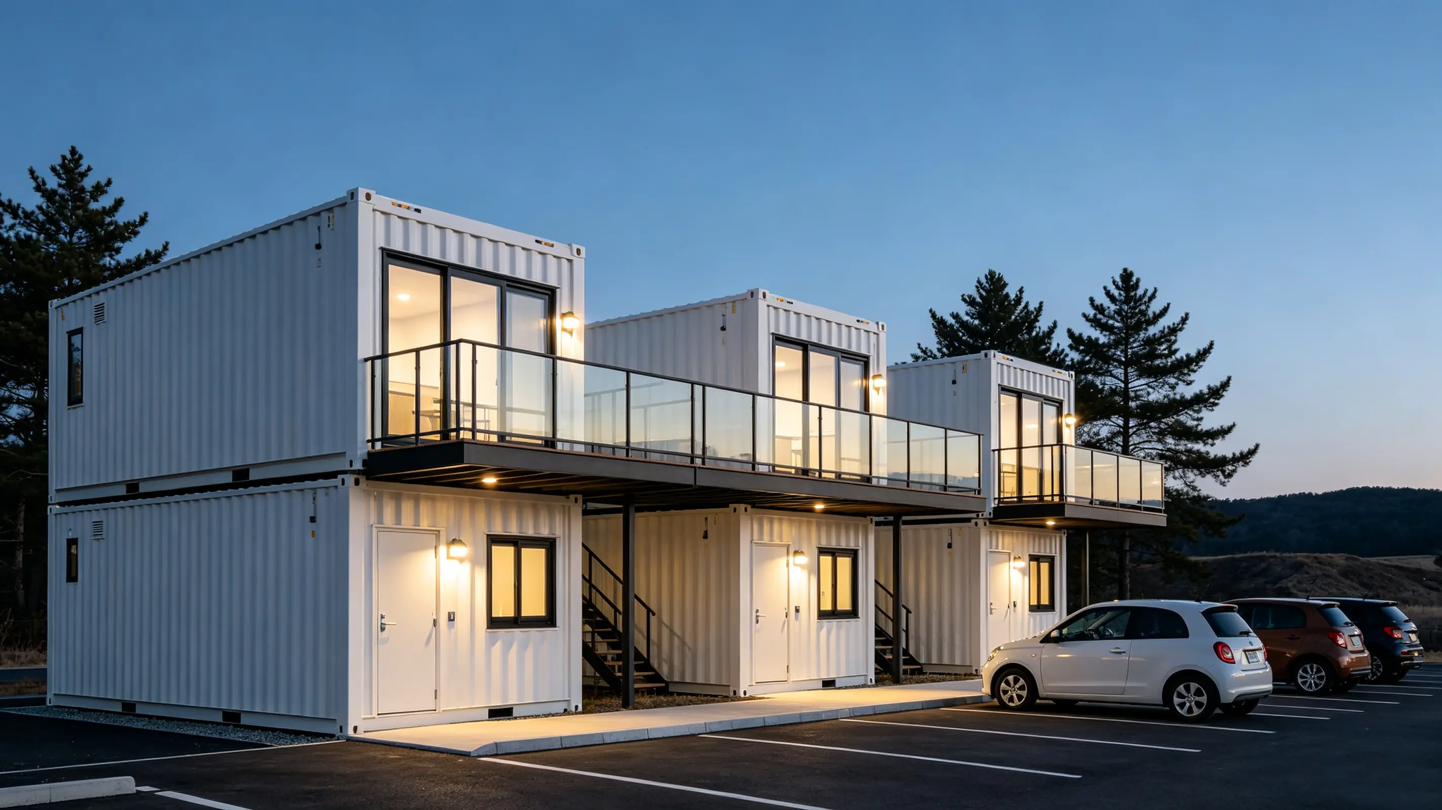 Konstruksi motel kontainer prefabrikasi