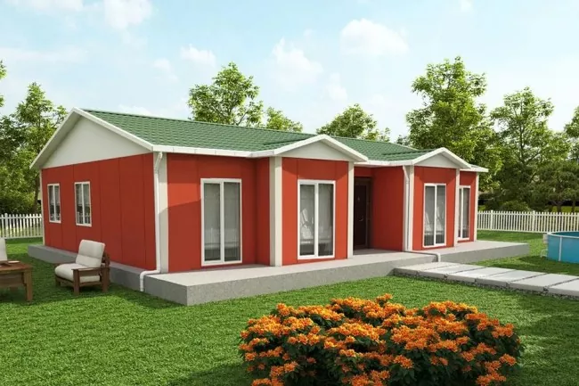 Konstruksi Baja Rumah Prefabrikasi Satu Lantai
