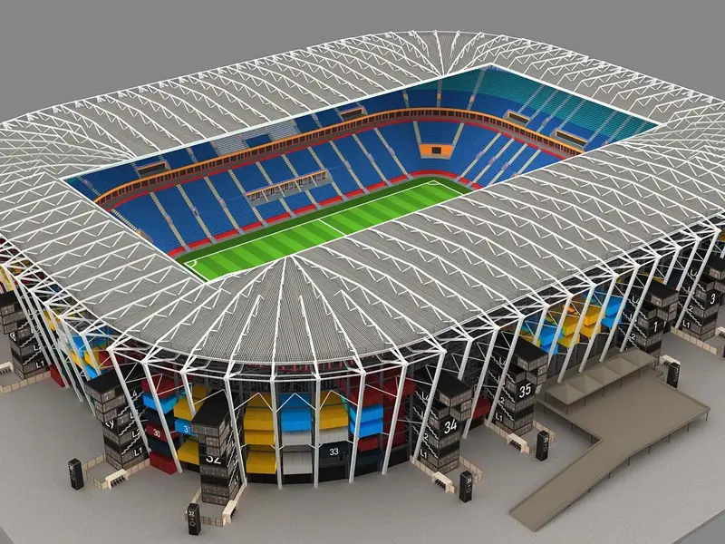 Stadion Rakitan Modular Rangka Baja