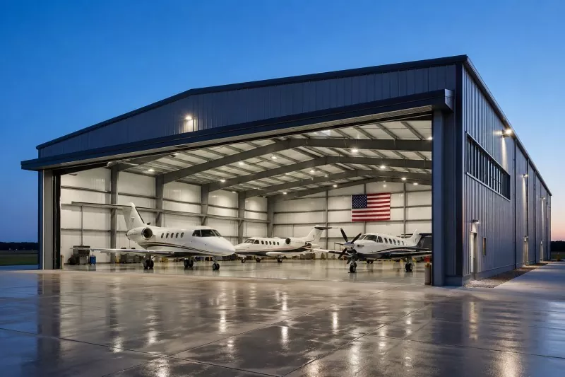 Struktur Baja Konstruksi Hangar Pribadi